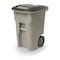 Toter Toter 48 Gal. Trash Can Graystone with Quiet Wheels and Lid ANA48 - alternate 1